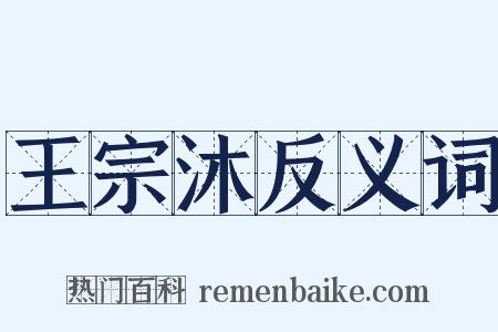 王宗沐反义词是什么意思的图片